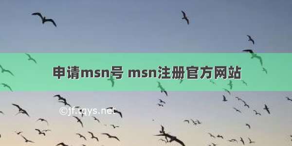 申请msn号 msn注册官方网站