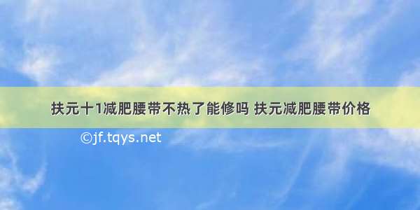 扶元十1减肥腰带不热了能修吗 扶元减肥腰带价格