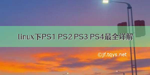 linux下PS1 PS2 PS3 PS4最全详解