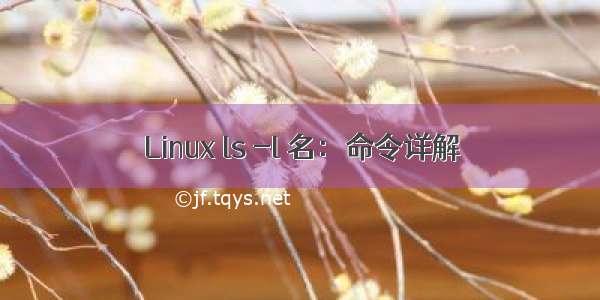 Linux ls -l 名：命令详解