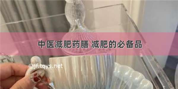 中医减肥药膳 减肥的必备品