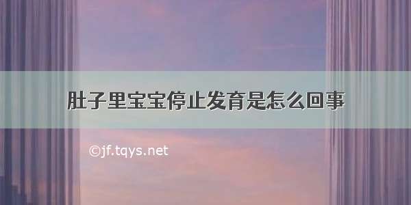 肚子里宝宝停止发育是怎么回事