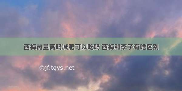 西梅热量高吗减肥可以吃吗 西梅和李子有啥区别