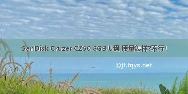 SanDisk Cruzer CZ50 8GB U盘 质量怎样?不行！