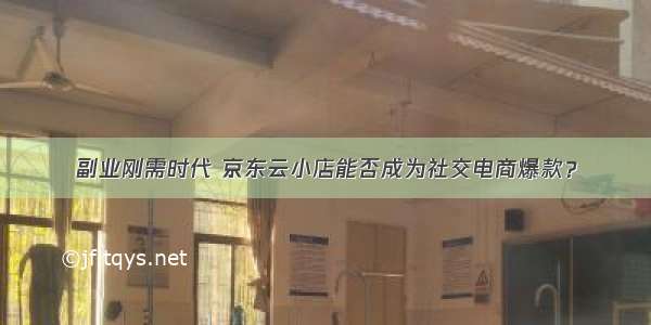 副业刚需时代 京东云小店能否成为社交电商爆款？