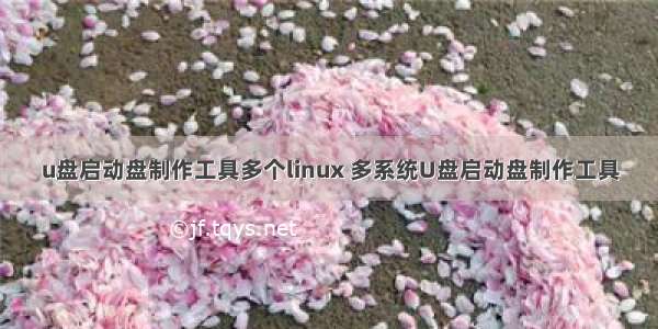 u盘启动盘制作工具多个linux 多系统U盘启动盘制作工具