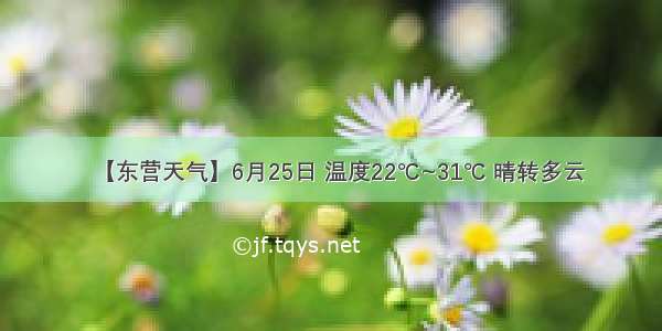 【东营天气】6月25日 温度22℃~31℃ 晴转多云