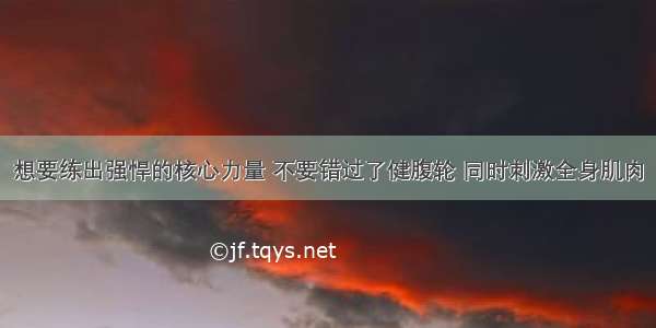 想要练出强悍的核心力量 不要错过了健腹轮 同时刺激全身肌肉