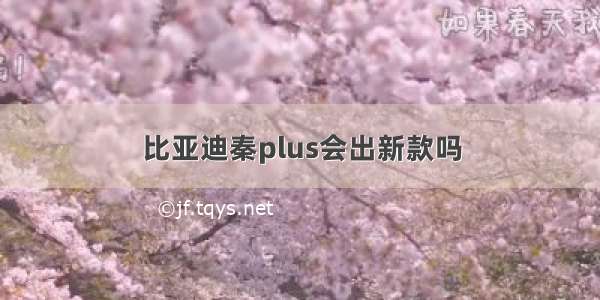 比亚迪秦plus会出新款吗