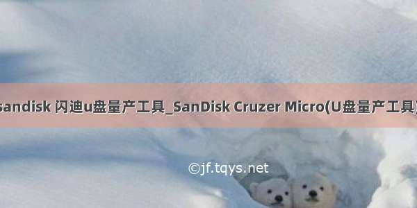 cruzer php sandisk 闪迪u盘量产工具_SanDisk Cruzer Micro(U盘量产工具) V1.0 电脑版