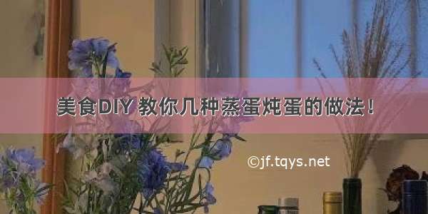 美食DIY 教你几种蒸蛋炖蛋的做法！