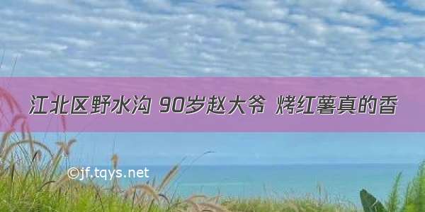 江北区野水沟 90岁赵大爷 烤红薯真的香