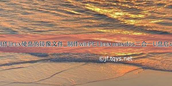 pe制作linux硬盘的镜像文件_制作winPE Linux maxdos三合一U盘启动盘