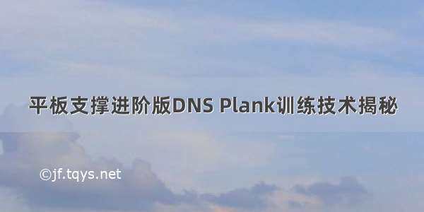 平板支撑进阶版DNS Plank训练技术揭秘