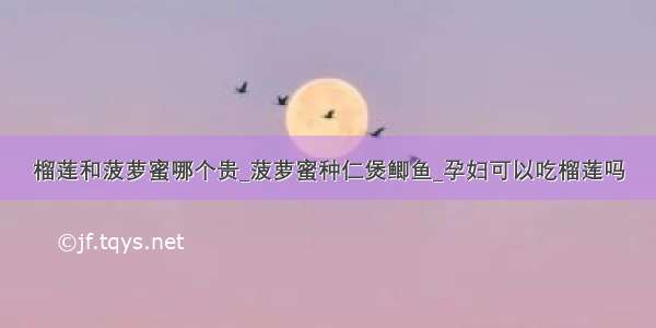 榴莲和菠萝蜜哪个贵_菠萝蜜种仁煲鲫鱼_孕妇可以吃榴莲吗