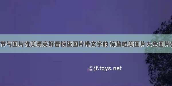 惊蛰节气图片唯美漂亮好看惊蛰图片带文字的 惊蛰唯美图片大全图片(2篇)