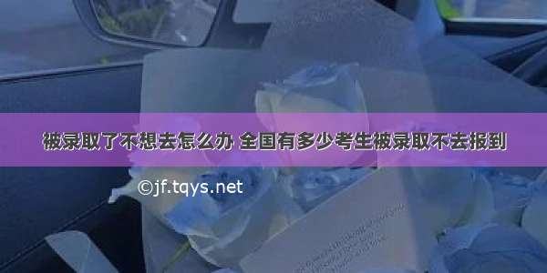 被录取了不想去怎么办 全国有多少考生被录取不去报到