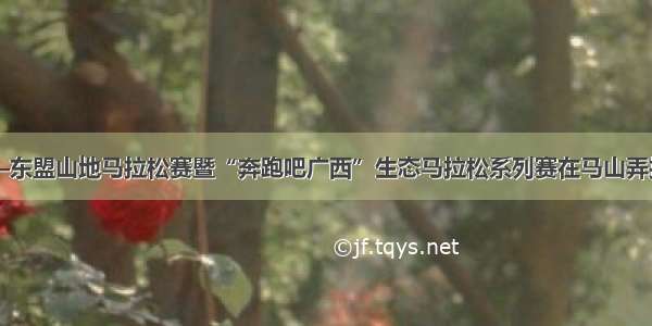 中国—东盟山地马拉松赛暨“奔跑吧广西”生态马拉松系列赛在马山弄拉举行