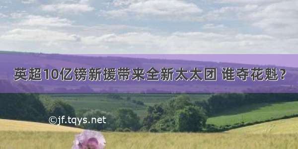 英超10亿镑新援带来全新太太团 谁夺花魁？