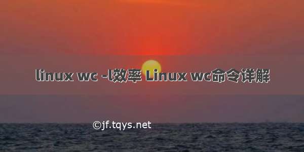 linux wc -l效率 Linux wc命令详解