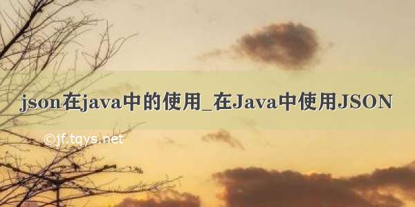 json在java中的使用_在Java中使用JSON