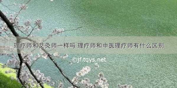 理疗师和艾灸师一样吗 理疗师和中医理疗师有什么区别