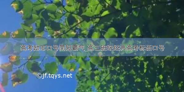 高考励志口号简短霸气_高三班级经典高考标语口号