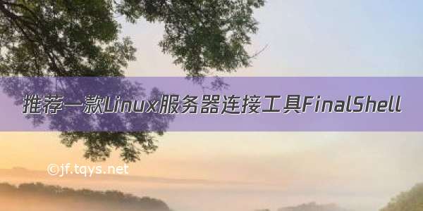 推荐一款Linux服务器连接工具FinalShell