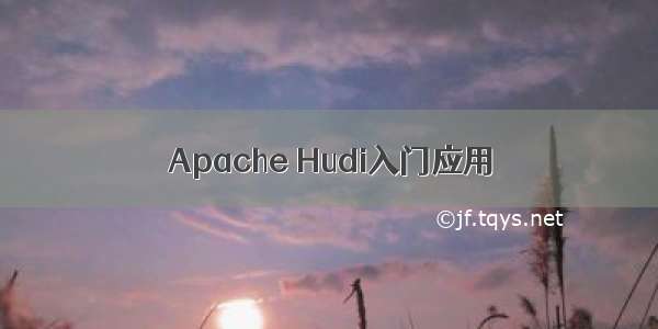 Apache Hudi入门应用
