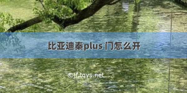 比亚迪秦plus 门怎么开