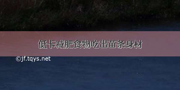 低卡减肥食物吃出苗条身材