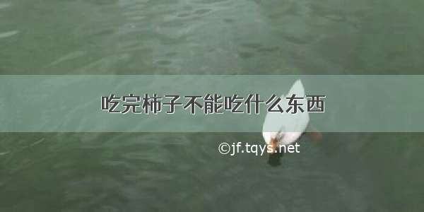 吃完柿子不能吃什么东西