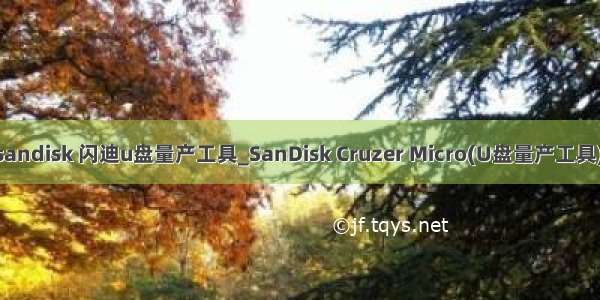 cruzer php sandisk 闪迪u盘量产工具_SanDisk Cruzer Micro(U盘量产工具) V1.0 电脑版