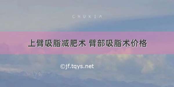 上臂吸脂减肥术 臂部吸脂术价格