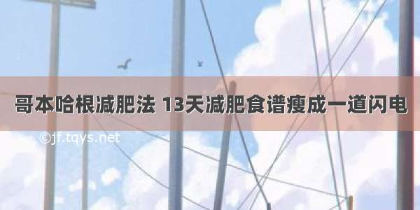 哥本哈根减肥法 13天减肥食谱瘦成一道闪电